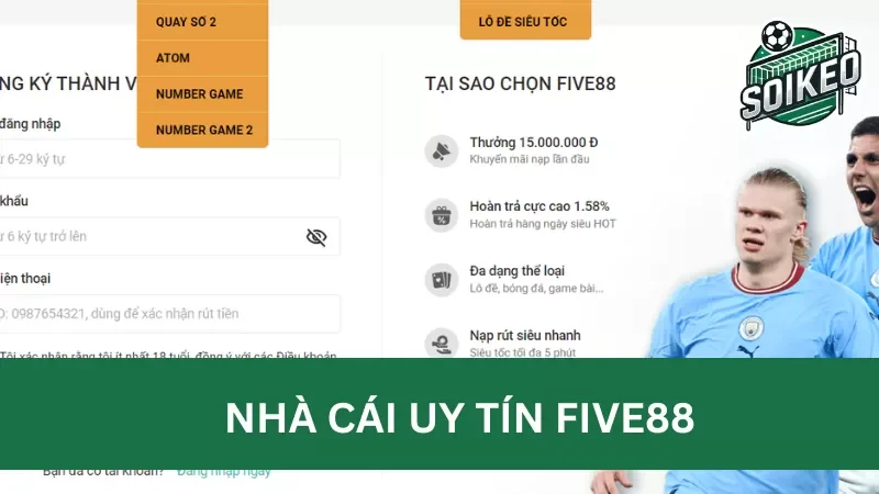 Các bước đăng ký tài khoản cá cược thượng hạng trên Five88 siêu dễ